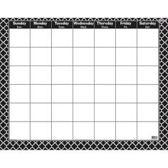 a black and white printable calendar with the words monday, sunday, and friday