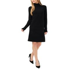 Cece's Turtle neck sweater dress is a perfect basic to have in your closet to dress up or down! Machine Washable Size: XL.  Color: Black.  Gender: female.  Age Group: adult. Black Stretch Sweater Dress For Work, Black Turtleneck Sweater Dress With Stretch, Black Stretch Turtleneck Sweater Dress, Stretch Sweater Dress For Workwear In Winter, Classic Winter Mini Dress, Black Turtleneck Sweater Dress For Work, Classic Black Mini Dress For Fall, Turtle Neck Sweater Dress, Turtle Neck Sweater