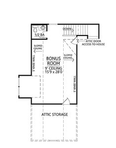 the second floor plan for this home