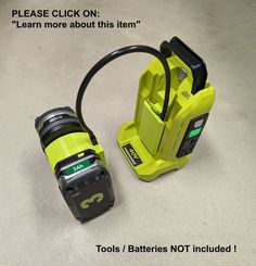 an image of two batteries on the ground with text stating that there is only one charger