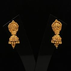 Discover the allure of Handmade Gold Jewelry at https://morvijewels.etsy.com/   Get a dazzling 25% off on all our 22k and 18k gold pieces. Don't miss out on this limited-time offer. Shop now and embrace the radiance of gold!Beautiful yellow gold earrings  Gold Purity- 22k yellow Gold Length - 3.6 cm Width - 1.4 cm Weight - 7.58 grams approx Click here  https://morvijewels.etsy.com/    to get more discount and offers Happy to take wholesale bulk orders. Elegant Jhumkas For Diwali, Festive Heavy Temple Jewelry Earrings, Ornate Heavy Chandbalis, Ceremonial Temple Jewelry Chandbali Earrings, Traditional Chandbali Earrings With Intricate Design, Ceremonial Intricate Design Jhumkas, Gold Temple Jewelry Earrings For Navratri, Ceremonial Intricate Design Jhumkas Drop Earrings, Traditional Gold Plated Danglers