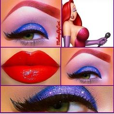 Jessica rabbit Rabbit Halloween, Fantasy Make-up, Party Make-up, Rabbit Costume