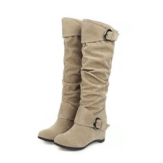 Women's Below The Knee Stiletto Boots, Female Sexy Long Boots, Woman Thin Heel Boot, Ladies Round Toe Shoe. Slip On Women Boots, Knee High Boots, Classic Style Woman Boots, Winter Warm Boots, Suede High Boots With Buckles. Looking to attract attention? You will certainly make a statement with these sexy below the knee, wedge high heeled, suede boots. With their unique angled style these sassy boots you are sure to turn heads. Glamorous and a bit risque' you will get noticed walking into a room w Winter Outfits 2024, Fall And Winter Outfits, Calf Length Boots, Style For Fall, Buy Boots, Equestrian Boots, Slouchy Boots, Round Toe Shoes, Boots Suede