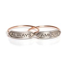 Workhorse Jewelry: Callula Etched Promise Ring Jewelry, Symbolic Engraved Brass Ring For Anniversary, Symbolic Brass Engraved Ring For Anniversary, Brass Engraved Promise Ring, Adjustable Vintage Midi Rings For Wedding, Antique Adjustable Engraved Rings, Classic Engraved Midi Rings For Wedding, Vintage 14k Gold Adjustable Stackable Rings, Classic Engraved Wedding Midi Rings