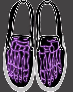 Offered in pink, purple, green, yellow, and blue (or any other color you can think of), these neon skeleton feet designed shoes are the perfect blend of fun, colorful, and spooky to show your love of Halloween all year round! Image shown is a digital rendering of the finished product. All orders are made-to-order, painted with acrylic paint. Skeleton Shoes, Neon Skeleton, Halloween All Year, Hexagon Canvas, Beetlejuice Sandworm, Digital Rendering, Halloween Shoes, Designed Shoes, Mens Loafers