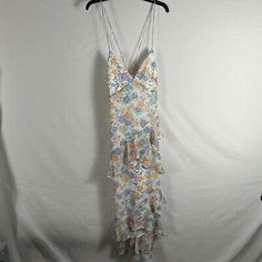 NWT WAYF Floral Print Sleeveless Tiered Maxi Dress Ivory Floral Size Large St  | eBay Summer Stuff, Tiered Maxi Dress, Tag Sale, Floral Print, Dress Outfits, Shoe Accessories, Floral Prints, Maxi Dress, Women Accessories