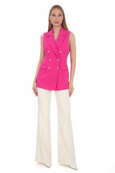 Elevate your formal attire with our Pearl Button Slim Fit Vest Pants Suit, designed to make a statement at any event. This elegant ensemble features a slim fit vest adorned with pearl buttons, complemented by tailored pants for a polished look. Perfect for business meetings, weddings, or special occasions, it combines sophistication with comfort. Crafted from high-quality materials, our suit set ensures a sleek silhouette and durability. The pearl buttons add a touch of luxury, enhancing its app Elegant Party Vest With Buttons, Elegant Vest With Notch Lapel And Button Closure, Elegant Fitted Pants With Double Button Closure, Elegant Vest With Button Closure, Elegant Formal Pantsuit With Buttons, Tailored Sleeveless Blazer For Parties, Tailored Party Vest For Spring, Tailored Spring Party Vest, Sleeveless Tailored Party Blazer