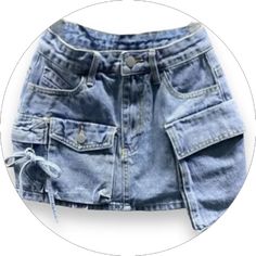 Trendy Medium Wash Skort With Pockets, Denim Cargo Shorts With Side Pockets, Utility Denim Shorts With Cargo Pockets, Denim Utility Cargo Shorts With Side Pockets, Casual High-waist Denim Cargo Shorts, Streetwear Short Cargo Jeans With Multiple Pockets, Casual High Waist Denim Cargo Shorts, High Waist Denim Cargo Shorts Casual Style, Short Cargo Jeans With Multiple Pockets For Streetwear