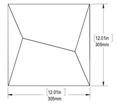 an area with measurements for the width and height