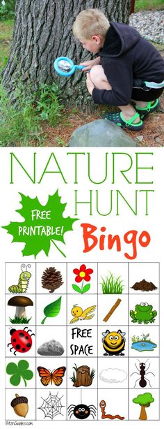 the nature hunt printable game for kids