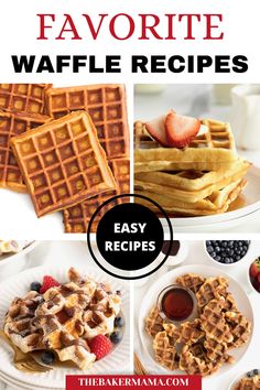 the best waffle recipes for breakfast, brunch and desserts - these are so easy to make