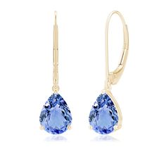 These elegant solitaire earrings in 14k yellow gold feature vibrant pear-shaped tanzanites in prong settings. The enchanting blue-purple gems, secured to leverback closures, create an elegant drop look. Tanzanite Earrings, Purple Gems, Solitaire Earrings, Leverback Earrings, Drop Dangle Earrings, Fine Jewellery Earrings, Blue Stone, 18k Rose Gold, Pear Shaped