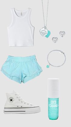 Preppy Pfp For Pinterest, Airport Fits Spring, Outfit Inspo Preppy Casual, Summer Outfit Shuffles, Blue Summer Outfits, Lulu Outfits, Preppy Outfits For School, Preppy Fits, Lululemon Outfits