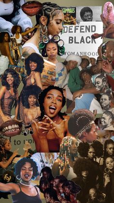 collage of black women in different styles and colors