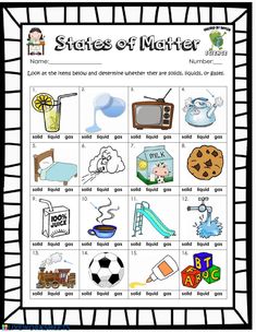 the states of matter worksheet with pictures and words to help students understand what they are doing