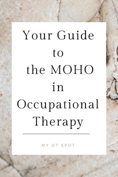 The MOHO is one of the most commonly used models in occupational therapy, so what it is all about? We've got you covered with everything you need to know about the MOHO in OT here. Occupational Therapy Adults, Occupational Therapy Humor, Occupational Therapy Assessment, Midline Crossing, University Notes, Certified Occupational Therapy Assistant, Occupational Therapist Assistant, Therapy Humor, Occupational Therapy Assistant