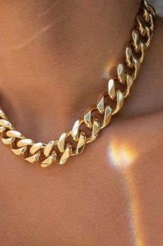 This solid stainless steel necklace, with its substantial weight, is hypoallergenic, waterproof, fade-resistant, and tarnish-free, ensuring its beauty lasts for years. Perfect for everyday wear or special occasions. Chunky Cuban Chain Necklace | Thick Link Chain Necklace | Curb Chain Necklace | Real Gold Dipped Necklace | Real Gold Plated Necklace | Waterproof Necklace | Simple Gold Necklace. Cheap Statement Chain Necklace For Everyday, Cheap Trendy Chain Necklace, Cheap Statement Chain Necklace, Luxury Classic Chunky Chain Necklace, Cheap Tarnish Resistant Chain Necklace, Luxury Gold-tone Necklace With Chunky Chain, Luxury Chunky Chain Necklace With Pendant, Cheap Gold-tone Chunky Chain Jewelry, Affordable Trendy Link Chain Necklace