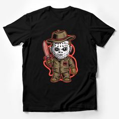 Horror Film Character Inspired T-Shirt, Creepy Masked Doll Graphic Tee, Unique Halloween Unisex Top, Scary Movie Fan Apparel Male T-Shirt Custom graphic T-Shirt.Customize your color Novelty Black T-shirt With Character Print, Halloween Fan Merchandise Cartoon Print T-shirt, Halloween Fan Merchandise Cartoon T-shirt, Halloween Cartoon Print Fan Merchandise T-shirt, Halloween Cartoon Print T-shirt, Black Novelty T-shirt With Character Print, Casual Black T-shirt For Costume Party, Novelty Character Print T-shirt For Streetwear, Horror Themed Cotton T-shirt With Character Print