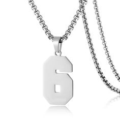 PRICES MAY VARY. 🏆【Personalized Number Necklaces】Lucky numbers:6, commemorative numbers and favourite sport player numbers are all the reasons why you choose this number pendant necklaces. These numbers always bring good luck.The popular athlete necklaces will let you get more praise and attention. 🏀【Number Pendant Chain Size】Sports jersey number necklaces for boys,Meaningful number Pendant with sturdy chain of 24 inches (60cm). It can be disassembled at any time, and you can replace your pref Chain Pandent, Chain For Boys, Baseball Necklace, Number Necklace, Sport Player, Long Chain Necklace, Necklace For Men, Cheap Jewelry, Tomorrow Will Be Better