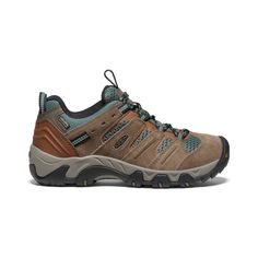 Women's Headout Waterproof Brown Leather Hiking Shoe | Shitake/Dark Forest Brown Hiking Shoes, Trip Outfits, Waterproof Hiking Shoes, Shoes Stand, Hiking Shoe, Keen Shoes, Dark Forest, Waterproof Boots, Yellow And Brown