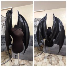 Bat Wings Costume, Cosplay Wings Costume, Vampire Costume, Demon Wings, Black Wings, Bat Wings Cosplay, Halloween Costume, Black Angel Wings - Etsy Black Fitted Costumes For Alternative Fashion, Fitted Black Costume For Alternative Fashion, Black Fitted Costume For Alternative Fashion, Fitted Black Gothic Costume, Black Fitted Gothic Costume, Black Fantasy Costume Accessories For Larp, Fitted Black Costume For Larp, Black Fitted Costume For Larp, Black Gothic Cosplay Costume For Costume Party