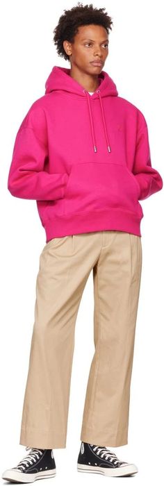 AMI Paris.Pink Ami de Cœur Hoodie.Organic cotton-blend fleece hoodie..· Drawstring at hood.· Logo embroidered at chest.· Kangaroo pocket.· Rib knit cuffs and hem.Supplier color: Fuchsia.66% organic cotton, 34% recycled polyester..Made in Portugal..222482M202028 Paris Pink, Color Fuchsia, Ami Paris, Drawstring Hoodie, Knit Cuff, Personal Shopping, Hoodie Top, Logo Embroidered, Fleece Hoodie