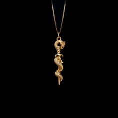 Elevate your style with our 14k Gold Sword Slicing a Dragon Pendant. This solid gold necklace showcases exquisite craftsmanship, symbolizing courage and victory in the face of mythical challenges. The 14 karat gold dragon-slaying sword pendant is more than just jewelry; it's a fine representation of heroic themes and the timeless allure of the sword and dragon motif, also available in 18k yellow gold. PENDANT INFORMATIONThis pendant is made of real, solid gold.• Made in USA• Material: 14k or 18k Jewel Design, Dragon Motif, Gold Dragon, Gold Chains For Men, Solid Gold Necklace, Solid Gold Chains, Mini Pendants, Dragon Pendant, Yellow Gold Chain