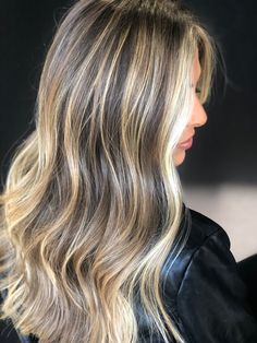 Highlights On Level 5 Hair, Bold Dimensional Hair, Chunky Blonde Balayage On Dark Hair, Multi Highlights Brown Hair, Dramatic Dimensional Hair Color, Dark Hair With Lots Of Blonde Highlights, Brown And Blonde Dimensional Hair, Hair Biolage Color, Dramatic Multi Dimensional Hair Color