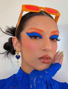 Fade Into Hue Palette, Fade Into Hue, Blue Lip Gloss, Uv Makeup, Tattoo Pencil, Glisten Cosmetics, Neon Eyeshadow, Yellow Makeup, Pencil Liner