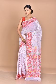 This Handloom Jamdani sarees is very classy. This is Low light weight, easy to drape, and very elegant. The saree is made up of organic linen that gives this saree a glossy look and is good as partywear. All Over Handloom Cotton Reshom Jamdni Saree Product details: jamdani's work is done on Cotton Reshom Jamdani Saree Type: All Over Handloom Cotton Reshom Jamdani Saree Saree Length: 5.5 meters Blouse Piece : No Saree Fabric: All Over Handloom Cotton Reshom Jamdani Saree Color: As shown in the pi Bridal Jamdani Saree, Bengali Jamdani Saree, Dhakai Jamdani Saree Cotton, Jamdani Saree Bangladeshi, Glossier Look, Jamdani Saree, Saree Fabric, Party Kleidung, Organic Linens