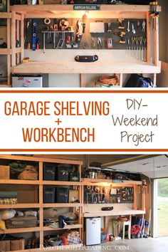 the garage shelving and workbench project