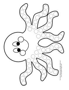 an octopus with dots on it's face