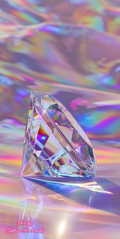 an image of a diamond that is in the middle of holographics and colors