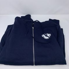 True Religion 2xl (Xxl) Full Zip Hoodie Blue Unisex Mens 2x This Is Tagged For Adult Men 2xl But Could Also Be Used For Women ***Fast Same Day Shipping *** Very Nice & Hard To Find This Size! Price Is Firm At $78 ((I Am Selling This Very Close To My Cost After Fees)) Retails For $119 Everywhere Navy Casual Hoodie With Pockets, Navy Casual Sweatshirt With Adjustable Hood, Navy Hoodie For Streetwear, Navy Streetwear Hoodie, Navy Cotton Sweatshirt With Adjustable Hood, Blue Top With Double-lined Hood For Streetwear, Navy Cotton Hooded Tops, Blue Hoodie With Branding For Winter, Blue Branded Hoodie For Winter