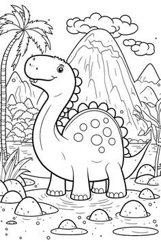 Free Dinosaur Coloring Pages | Adult Coloring Pages | Designs By Kemmy Dinosaur Coloring Pages Free Printable, Free Dinosaur Coloring Pages, Baby Animal Coloring Pages, Coloring Pages Farm, Wild Animal Coloring Pages, Printable Color Pages, Free Coloring Pages Printables, Adult Coloring Pages Free Printable, Coloring Pages For Teens