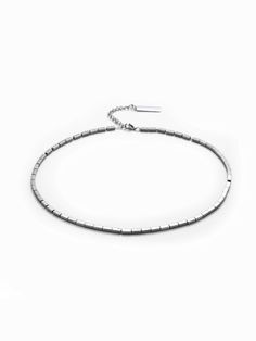 Upgrade his style with our Men's Bar Chain Necklace. This dainty, stainless steel piece is perfect as a choker or for layering. Simple yet elegant, it's an ideal gift for him, adding a touch of sophistication to any look. Modern Stainless Steel Chain Choker Necklace, Modern Stainless Steel Choker Chain Necklace, Modern Stainless Steel Chain Choker, Stainless Steel Necklace With Rectangular Links For Gifts, Minimalist Stainless Steel Choker Chain Necklace, Stainless Steel Necklace With Adjustable Chain And Rectangular Links, Modern Necklaces With Adjustable Rectangular Links, Modern Necklace With Adjustable Rectangular Links, Modern Adjustable Necklace With Rectangular Links