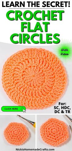 the crochet circular is shown with instructions for how to make it in this video