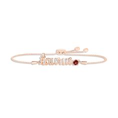 Wear your star sign with this mystical bolo bracelet featuring "Taurus" crafted in swirling 10K rose gold letters. A garnet adds sparkling color to the design. The 9.5-inch wheat chain secures with a sliding bolo clasp. Zodiac Taurus, Bolo Bracelet, Taurus Zodiac, Star Sign, Gold Letters, Star Signs, Wheat, Garnet, Apparel Accessories