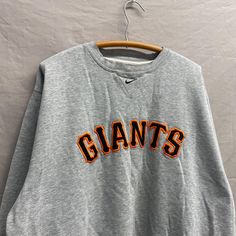 Large / Vintage Nike San Francisco Giants MLB Baseball Center Swoosh Grey Crewneck Sweatshirt Pit to Pit: 26in // Top Collar to Bottom: 27in // Sleeve Length: 34in Vintage Grey Nike Sweatshirt, Grey Crewneck, San Francisco Giants, Mlb Baseball, Vintage Nike, Mlb, Crewneck Sweatshirt, San Francisco, Crew Neck Sweatshirt