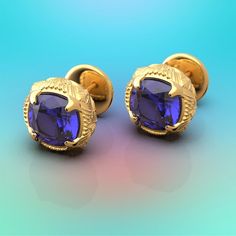 Experience Italian opulence with our cushion-cut Tanzanite stud earrings, handcrafted in 14k or 18k gold using the exquisite Baroque style. Meticulously made in Italy, these earrings are a true testament to artistic craftsmanship, combining the allure of Tanzanite with the rich heritage of Italian design. Elevate your elegance with a touch of timeless luxury. Gold 14K or 18k Length: 12 Millimeters; Width: 12 Millimeters Natural Tanzanite 7,5mm x 7,5mm - approx. 3,9 carats designed and crafted in Elegant Tanzanite Gemstones In Yellow Gold, Luxury Tanzanite Earrings, Luxury Tanzanite Earrings With Gemstone, Brilliant Cut Tanzanite Blue Earrings, Luxury Blue Tanzanite Earrings, Tanzanite Studs, Timeless Luxury, Italian Jewelry, Baroque Style