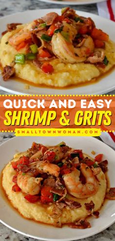 Time for some southern style Shrimp and Grits! This homemade dinner recipe is easy and ready in just 15 minutes. Not only is this seafood meal cooked with Cajun, bacon, and more, but it is also served over creamy, cheesy cheddar grits! How To Cook Grits, Creamy Grits