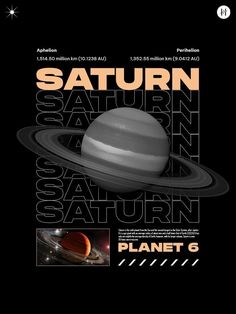 saturn is shown in this poster for the movie planet 6