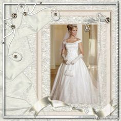 an image of a woman in a wedding dress on the cover of a magazine or brochure