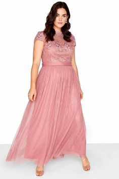 Lace Bodice Maxi Dress, Pink Products, Pink Lace Tops, Maxi Bridesmaid Dresses, Lace Maxi