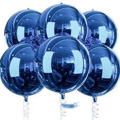 PRICES MAY VARY. 4D BLUE BALLOONS: The package includes 22 inch giant 4D foil balloons (6), inflation straw (1), 3m / 9.8ft ribbon (1), ideal foil balloons for baby shower decorations, first communion decorations, birthday decorations, baptism decorations, party decorations REUSABLE AND HIGH QUALITY: The large 4D foil balloons are made of Nylon Aluminium Foil, which keeps inflated for long time and reusable. With the inflation straw included, it is easy to inflate and deflate HOW TO MAKE IT ROUN Denim Themed Party, Dark Blue Balloons, Denim Baby Shower, Balloons For Birthday, First Communion Decorations, Blue Birthday Parties, Communion Decorations, Denim And Diamonds, Large Balloons