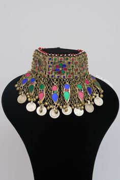 Afghan Jewellery Authentic Traditional Handmade Jewellery . Get in contact with us if there is any queries regarding the item. Check out my page for other items. Help my small business and promote Afghan culture by placing an order with us. We have different kinds and types of Afghan Vintage Jewelleries! Your feedback is much appreciated. Please let us know the item arrived safely! Traditional Multicolor Jewelry For Rituals, Handmade Multicolor Jewelry For Rituals, Multicolor Unique Jewelry For Ceremonial Occasions, Multicolor Beaded Jewelry For Rituals, Multicolor Motif Jewelry For Rituals, Traditional Multicolor Metal Choker, Multicolor Metal Jewelry For Festivals, Multicolor Ritual Jewelry With Motifs, Traditional Multicolor Necklaces For Festive Occasions