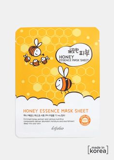 ESFOLIO Pure Skin Essence Mask- Honey – Shop Miss A Skincare Drawer, Skin Lightening Diy, Lip Patch, Shop Miss A, The Organic Pharmacy, Skin Essence, Pure Skin, Honey Shop, Night Mask