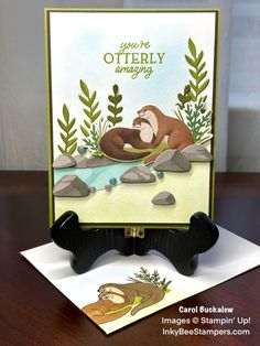 a card with an ottery on it