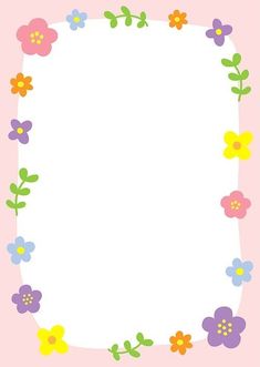 a pink background with flowers and leaves on the bottom right corner is an empty square