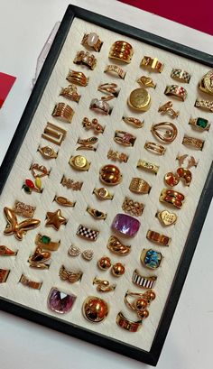 Rings, rings aesthetic, vintage rings, accesories, vintage accessories, y2k, y2k aesthetic, y2k accesories, gold, gold accesories Vintage Rings Aesthetic, Rings Aesthetic Vintage, Y2k Jewellery, Rings Y2k, Accessories Y2k, Rings Aesthetic, Preppy Jewelry